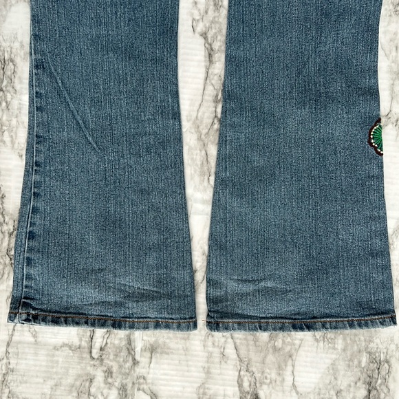 Zana Di Jeans | juniors sizing 3 low rise Y2K 90s flare jeans embroidered pearls - Picture 5 of 16